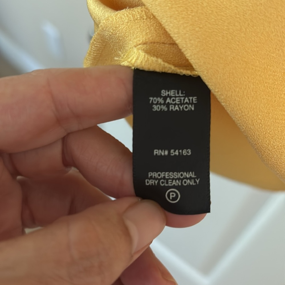 Francisco Costa For Calvin Klein Mustard Yellow Dress- SIZE 10 - Picture 7 of 17